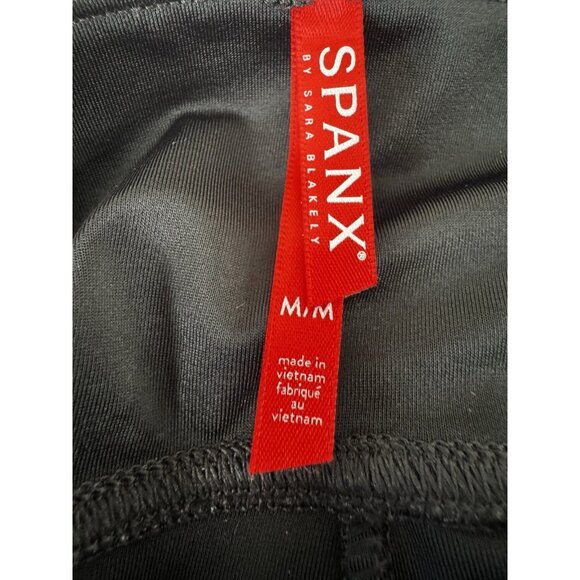 Spanx Leopard Print Metallic Leggings M Stretch High Rise Animal Sheen Mobwife - Picture 6 of 13